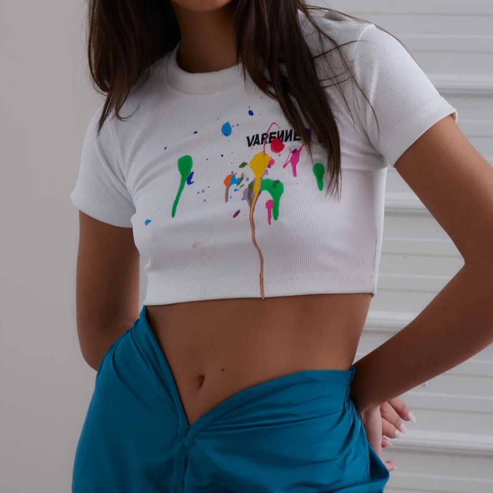 Varenne Official Painted Cropped Top
